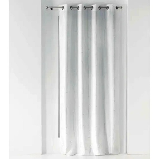 RIDEAUX A EUILLETS 140X260 DOMEA BLANC