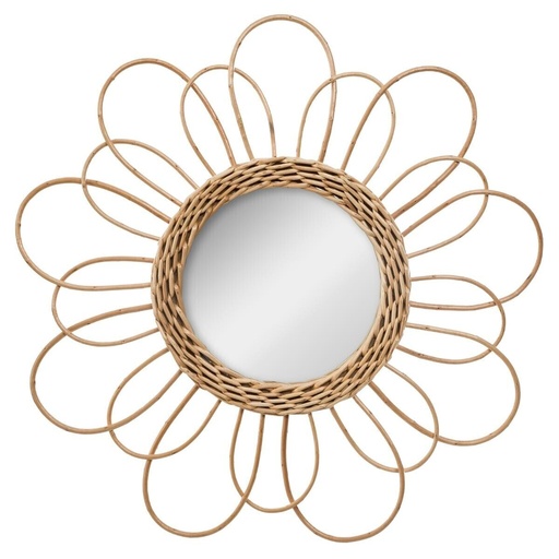 Miroir rond en rotin 40cm