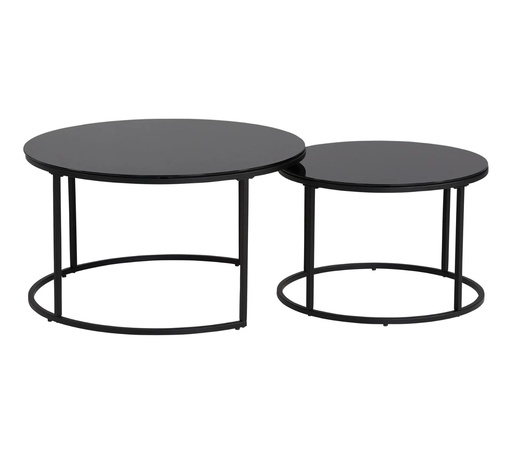 [10160] ABEL TABLE BASSE DOUBLE GIGOGNE NOIR