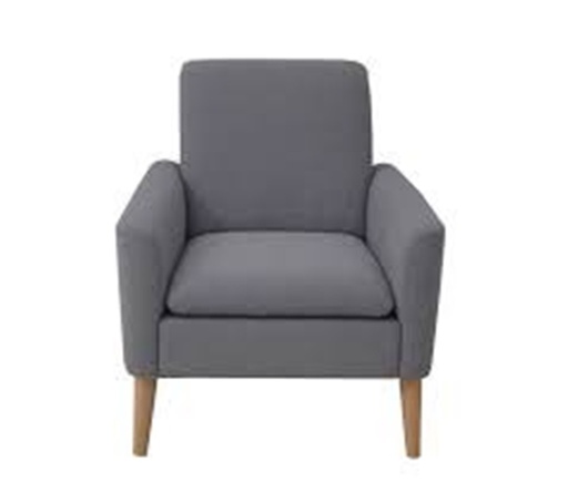 [25282] CHILLY FAUTEUIL TISSU GRIS CLAIR