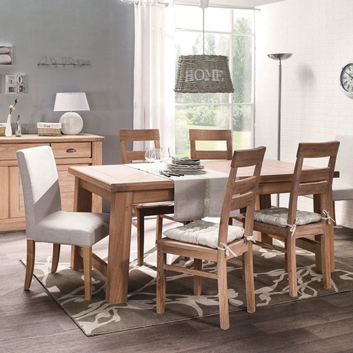 [32615] PERITA TABLE A MANGER EN BOIS 6 CHAISES