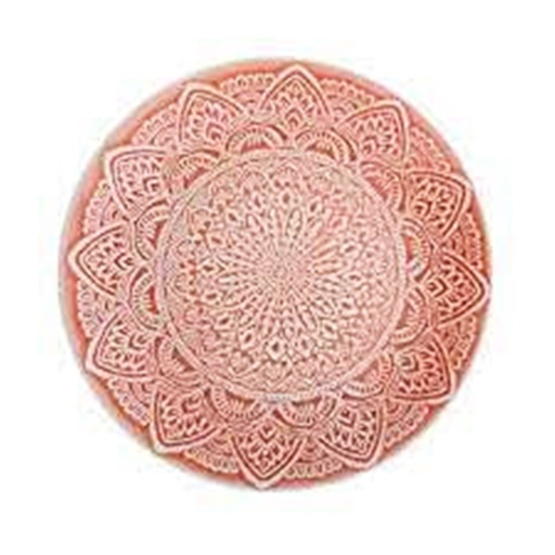 [9387] ASSIETTE PLATE MANDALA ROUGE