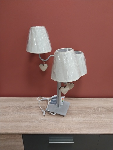 [25652] 25652-METAL TABLE LAMP WITH 3 HEADS