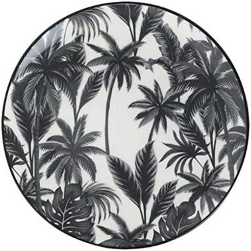 [2250] Secret de Gourmet - Assiette à Dessert Jangal 22cm Noir & Blanc