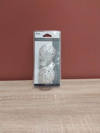 [27534] EMBOUT BOULE PERFOREE DIAMETRE 20 X 2